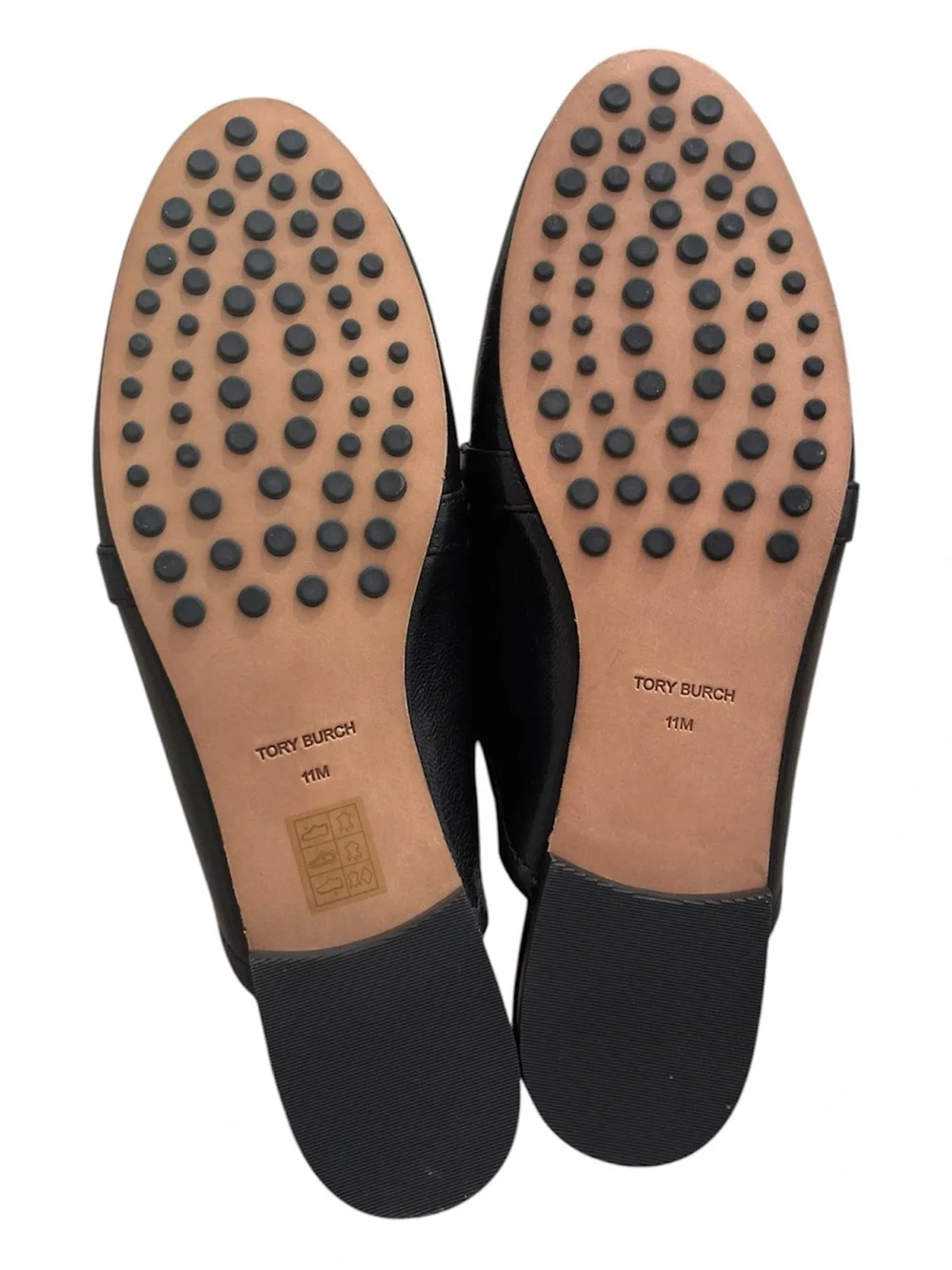 Tory Burch NWOT Georgia Backless Mule Loafers Leather with Logo Plate Size 11